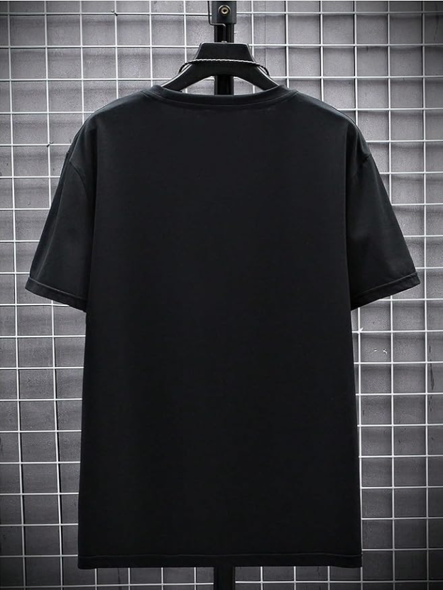 Oversized Vintage Graphic Tee – Black