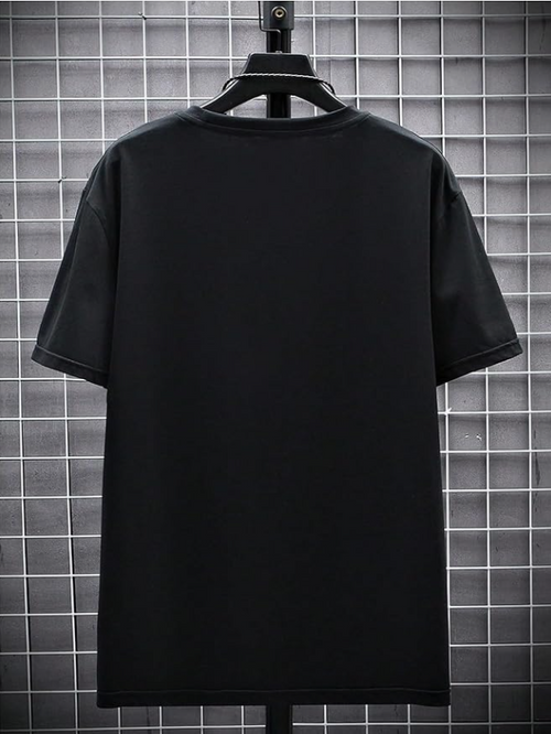 Oversized Vintage Graphic Tee – Black